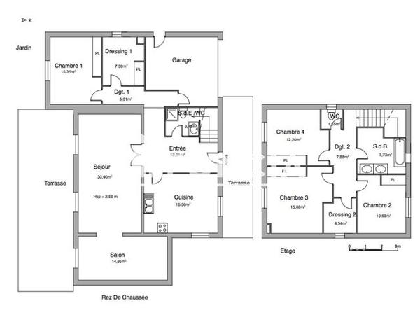 Location Maison 6 pièces 164.32 m² - LOTISSEMENT LES RIVES DU PARC Garons 30128
