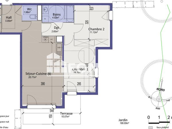 Location Appartement 3 pièces 68.25 m² - 541-543 ROUTE DE ROUEN Amiens 80000