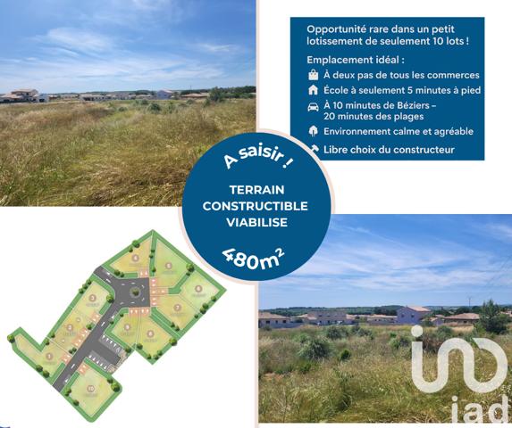 Terrain à vendre 480 m² Cazouls-lès-Béziers