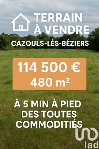 Terrain à vendre 480 m² Cazouls-lès-Béziers