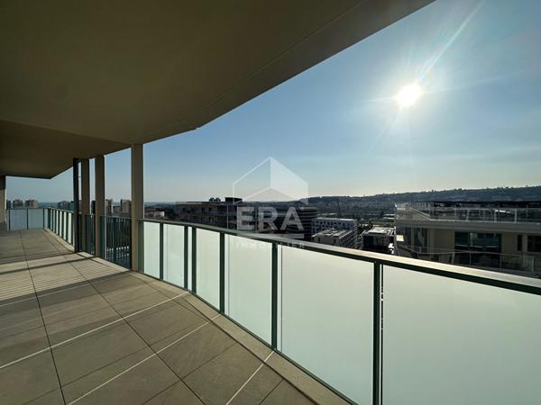 3 pièces neuf au 16ème étage avec terrasse d'angle, vue mer et montagnes - Nice Méridia
