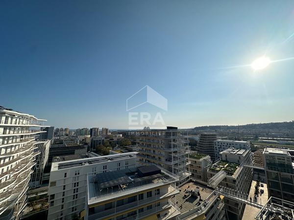 3 pièces neuf au 16ème étage avec terrasse d'angle, vue mer et montagnes - Nice Méridia