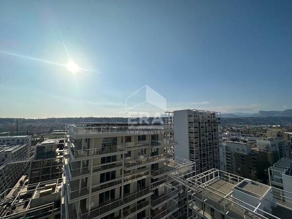 3 pièces neuf au 16ème étage avec terrasse d'angle, vue mer et montagnes - Nice Méridia