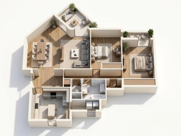 T3 familial Finosello – balcon, parking, ascenseur