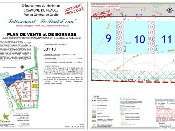Terrain - Vendu - 427 m² - PEAULE | The Door Man