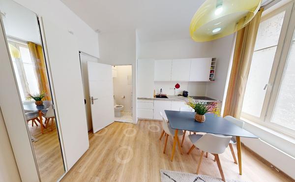 Studio meublé lumineux RDC 25m² métro Marx Dormoy