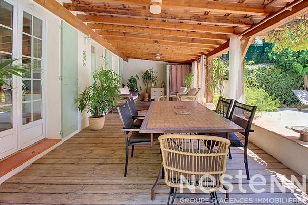 A VENDRE TARADEAU Villa avec piscine sur 1 450 m² de terrain, PROCHE VILLAGE A PIED - 4 chambres, bureau, garage et carport