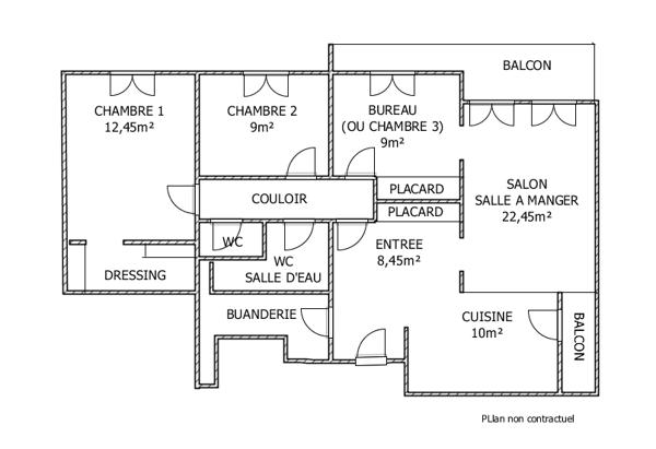 Appartement 4 pièces - 90 m²