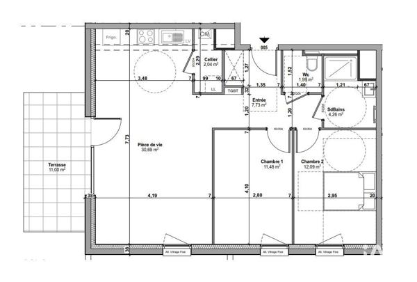 Appartement à vendre 3 pièces 70 m² Aumetz