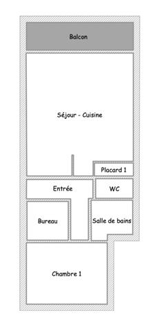 Appartement 2 pièces - 52 m²