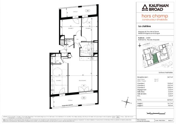 A VENDRE Entraigues Sur La Sorgue Appartement NEUF 4 pièce(s) 83.92 m²
