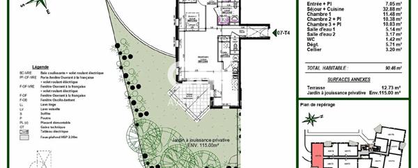 Appartement à vendre    4 pièces • 90,86 m2 Tarnos