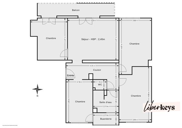 T4 65m² + balcon | Rue Proudhon | Villeurbanne