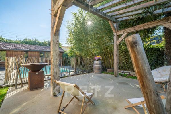 Mérignac centre : Maison 5 chambres avec piscine, entre charme Arcachonnais et esprit Ferret