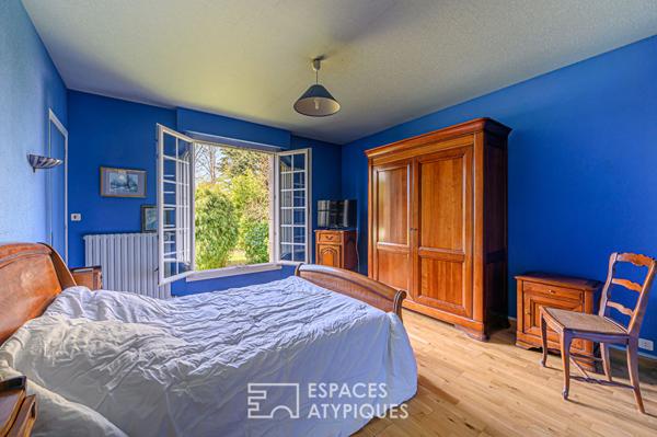 Maison avec piscine et grand jardin arboré à Baden, proche du golf