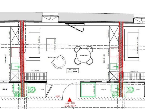 Appartement F1 à vendre  1 pièce - 29 m2 ST ETIENNE - 42