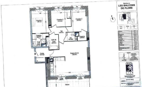 Appartement 4 pièces                                        - 44600 Saint-Nazaire Réf : 3522