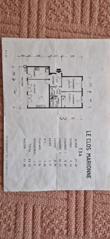 A vendre, Appartement Marseille 12ème, Les 3 Lucs, 3 pièces 65 m2