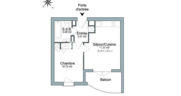 Location Appartement 2 pièces 32.45 m² - Fargues-saint-hilaire 33370