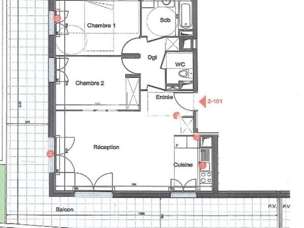 À vendre Appartement 3 pièces 65.65 m² - Saint-germain-en-laye 78100