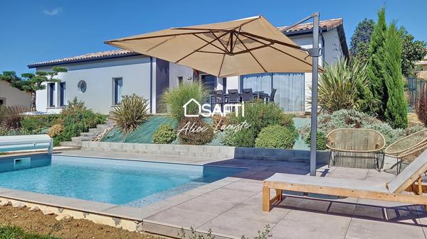 Villa contemporaine avec sous-sol et piscine