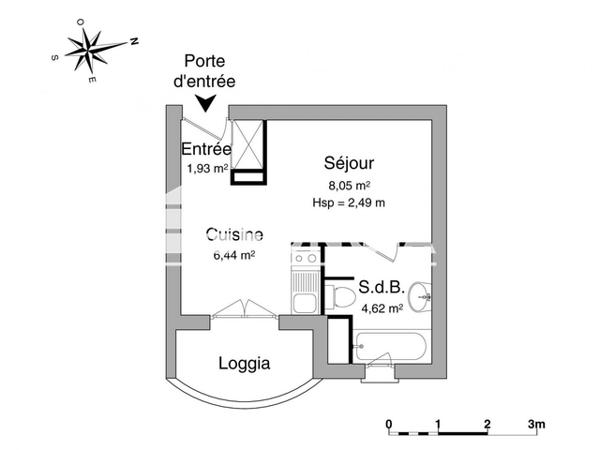 Location Studio 21.04 m² - 3 AVENUE DU PRESIDENT ANGOT Pau 64000