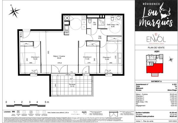 Appartement 81 m² à Vendargues 34740