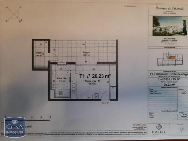 Appartement à louer 1 pièce 26.23m² La Ravoire (73490)