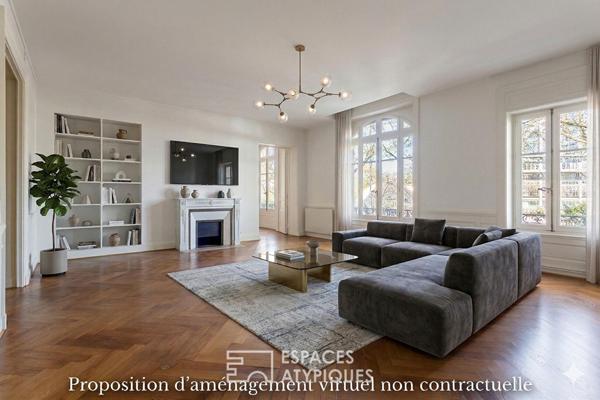 Appartement bourgeois face aux grandes serres du parc de la Tête d’Or