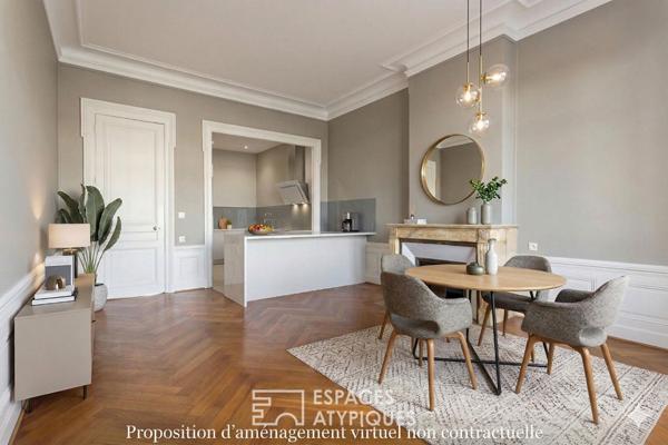 Appartement bourgeois face aux grandes serres du parc de la Tête d’Or