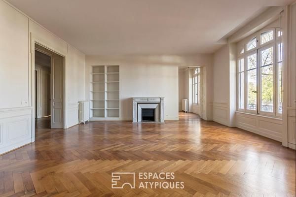 Appartement bourgeois face aux grandes serres du parc de la Tête d’Or