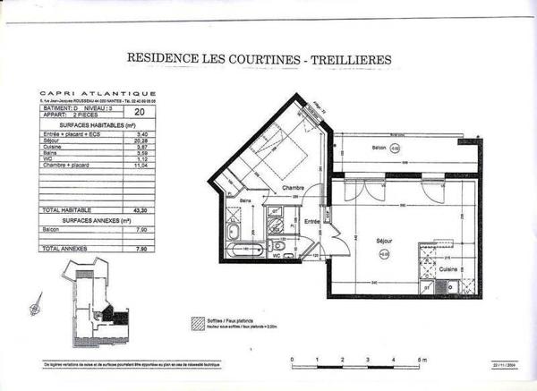 Appartement 2 pièces                                        - 44119 Treillières Réf : 12093