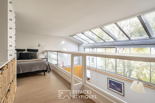 Atelier d’artiste en duplex au dernier étage