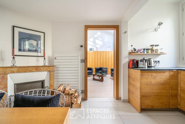 Atelier d’artiste en duplex au dernier étage