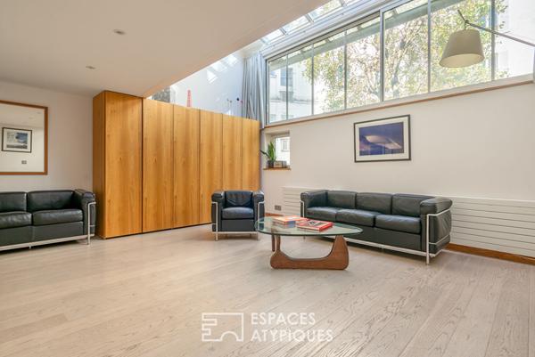 Atelier d’artiste en duplex au dernier étage