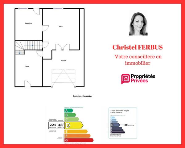 93370 MONTFERMEIL - Maison 6 pièces 120 m² de surface habitable  - 3  Chambres - 1 Bureau - Garage -Jardin