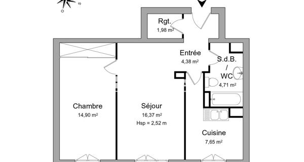Location Appartement 2 pièces 49.99 m² - Bois-d'arcy 78390
