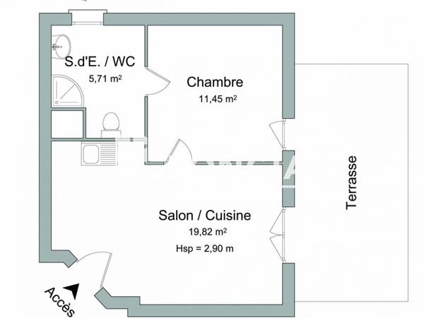 Location Appartement 2 pièces 39.98 m² - 120 ROUTES DES MILLES Aix En Provence 13090