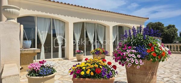 A 12' de GIGNAC,  à CANET, charmant Village et Dynamique, se situe cette propriété au style provençal immédiat, avec une légère touche 'néo-coloniale'.
Bienvenue dans ce lieu RARE, où vos projets prendront VIE,.... et où les mètres carrés ne sont jamais de trop!
Ici, tout commence avec une VILLA quasi de plain-pied (env 255 M² - 5 chambres), au charme atypique, d'inspiration 'andalouse', nichée sur un écrin de 3701 m². Une base SAINE, SOLIDE, prête à revisiter à votre goût.

COTE INTERIEUR: Volumes généreux, plusieurs chambres dont 1 suite parentale, en accès sur Terrasse de 65 m² et surtout ... un VERITABLE espace bureau digne de ce nom.
A la perfection pour télé-travailler, recevoir votre clientèle ou créer votre activité, sans empiéter sur la vie de famille.

COTE EXTERIEUR: Et là, on change de DIMENSION ! 
Dépendance, piscine, salle de sport, double garage, tout est déjà en place pour accueillir vos idées les plus ambitieuses (possible de détacher une parcelle... opportunité de projet complémentaire).

BONUS: les stationnements sont XXL et faciles, une configuration idéale pour: 
- profession libérale
- artisan/entrepreneur
- PROJET familial, MULTI-GENERATIONS
Ou simplement... vivre avec de l'ESPACE (le vrai!)

Cette DEMEURE est un BIEN à moderniser, avec une BASE EXCEPTIONELLE pour une VALORISATION IMMEDIATE et future.

Localisation++++ : A 11' A75 - 13' A750 - 19' PEZENAS - 25' des plages et 35' BEZIERS ou Montpellier
Plan et vidéos à disposition
Visite sur financement validé