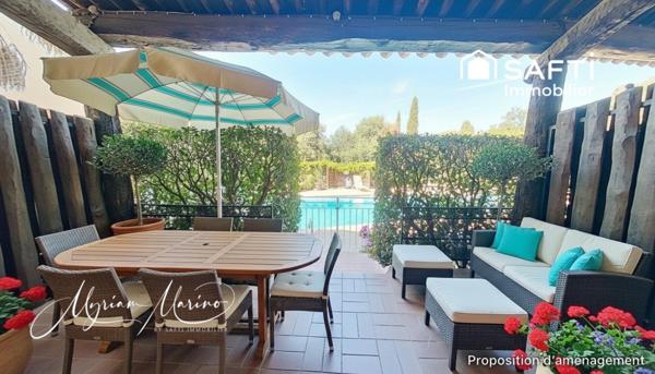 ACHAT APPARTEMENT MEUBLÉ-  6 COUCHAGES  -TERRASSE - PISCINE - PROCHE PLAGES - SAINT AYGULF