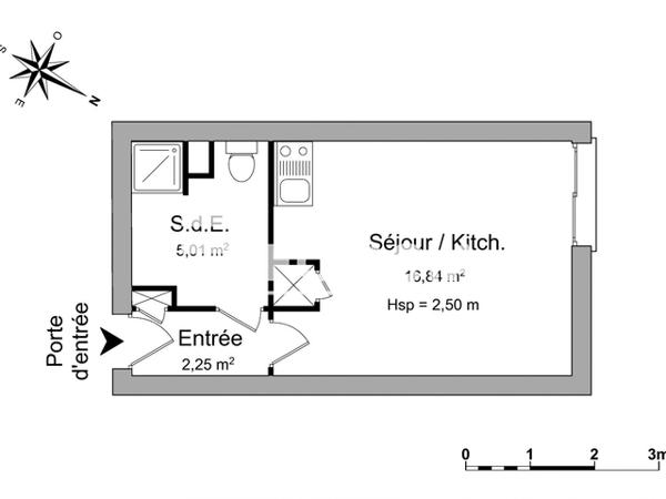 Location Studio 24.1 m² - 16 RUE JULES FERRY Saint-brieuc 22000