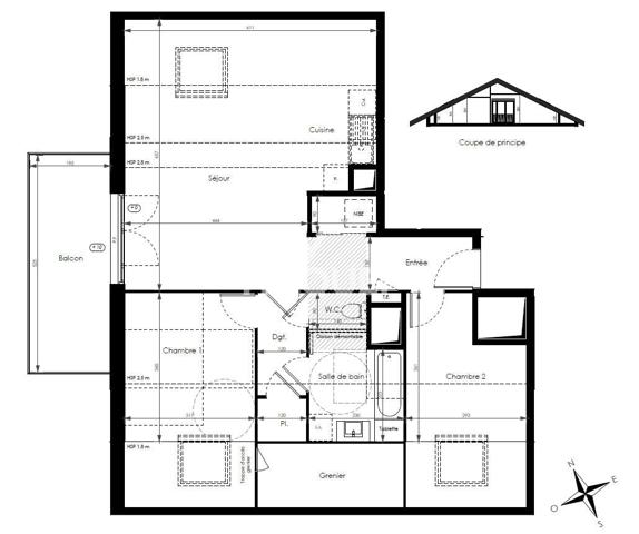 Appartement Chapareillan 3 pièce(s)