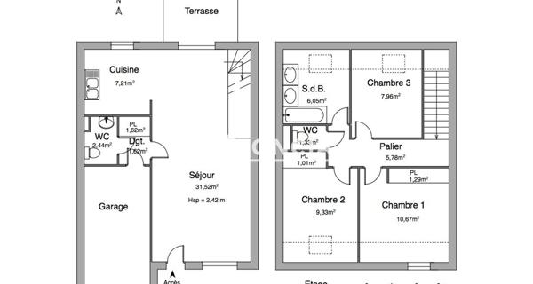 Location Maison 4 pièces 86.93 m² - Plogonnec 29180
