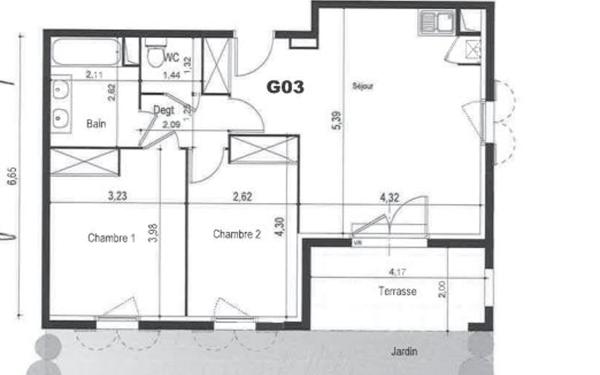 Appartement à louer    3 pièces •  La Salvetat-Saint-Gilles