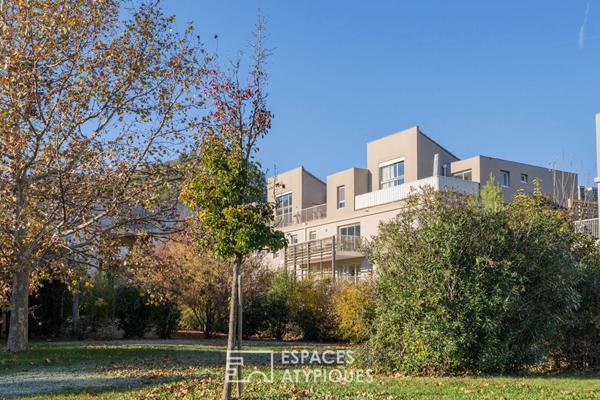 Appartement avec terrasse plein ciel – Parc arboré, résidence sécurisée