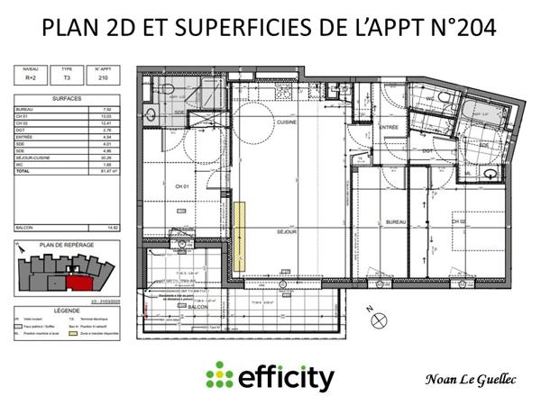 Appartement 3 pièces - 81 m²