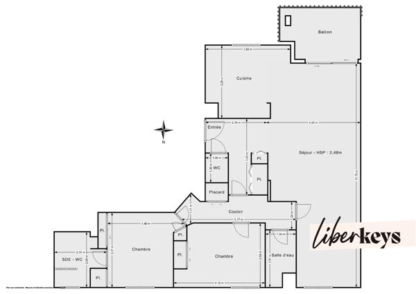 Appartement T4 de 91m² avec grand balcon - Secteur Hénon