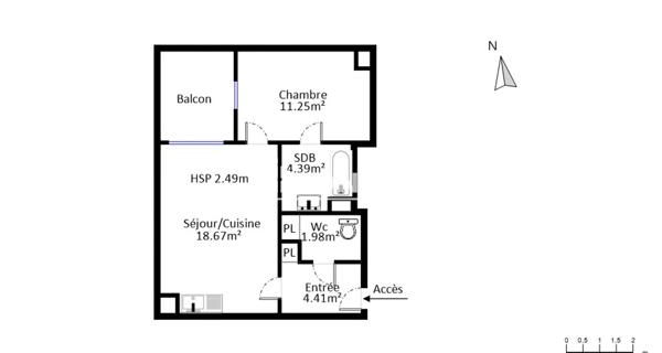 Location Appartement 2 pièces 40.7 m² - Courbevoie 92400