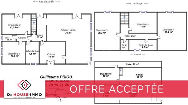 Maison à vendre 6 pièces de 150 m²