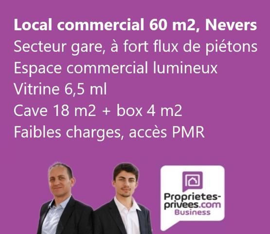 58000 NEVERS - LOCAL COMMERCIAL 60 M² - QUARTIER GARE